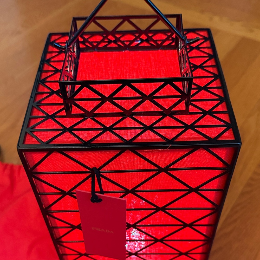 Prada Red Geometric Lantern - Picture 3 of 7